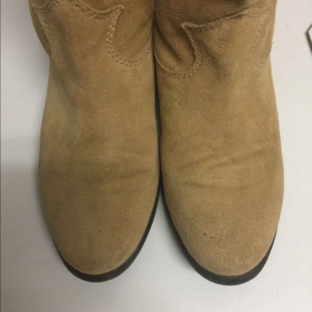 Vince Camuto Women's Tan Suede Ankle Booties Cowboy Western Boots Size 6.5